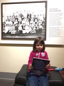 Liza reading at Steinbeck.jpg